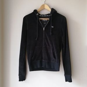 PINK Victoria's Secret velour zip up hoodie jacket